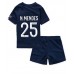 Cheap Paris Saint-Germain Nuno Mendes #25 Home Football Kit Children 2022-23 Short Sleeve (+ pants)